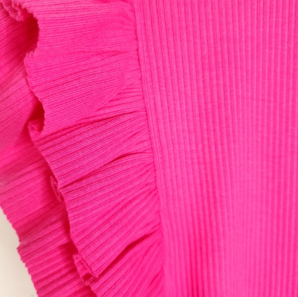 J CREW Ruffled Trimmed Ribbed Top Size 2xl - Picture 2 of 7